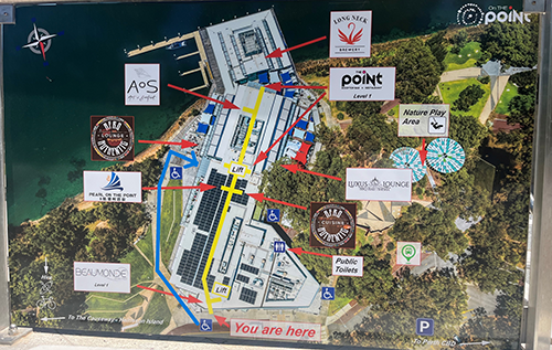 Site map over Beaumonde on the Point. 